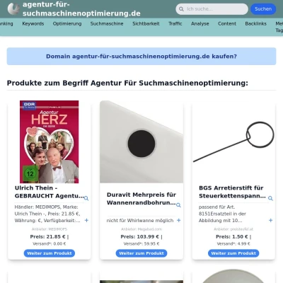 Screenshot agentur-für-suchmaschinenoptimierung.de