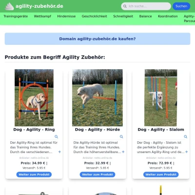 Screenshot agility-zubehör.de