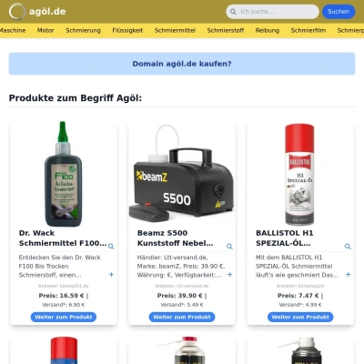 Screenshot agöl.de