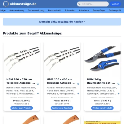 Screenshot akkuastsäge.de