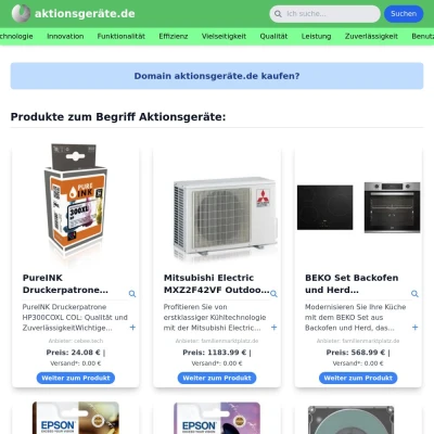 Screenshot aktionsgeräte.de