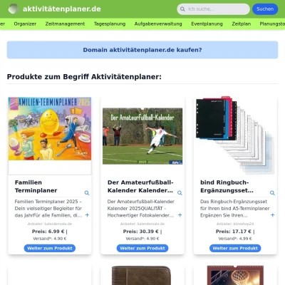 Screenshot aktivitätenplaner.de