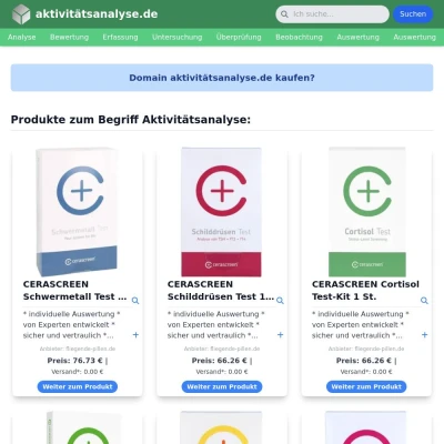 Screenshot aktivitätsanalyse.de