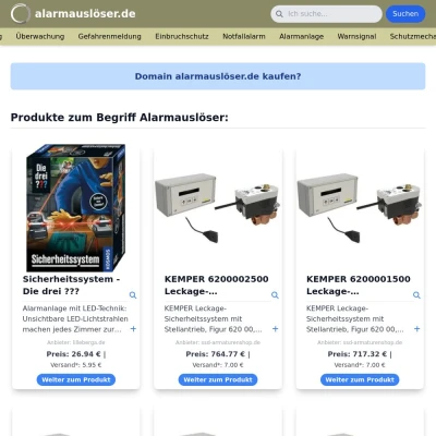 Screenshot alarmauslöser.de