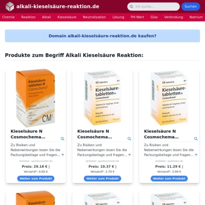 Screenshot alkali-kieselsäure-reaktion.de