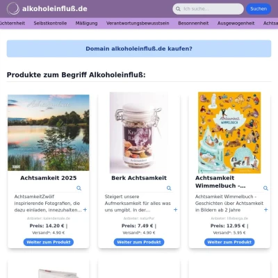 Screenshot alkoholeinfluß.de