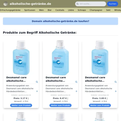 Screenshot alkoholische-getränke.de