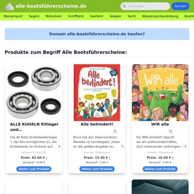 Screenshot alle-bootsführerscheine.de