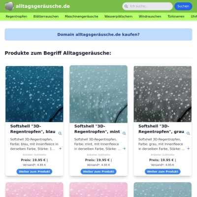 Screenshot alltagsgeräusche.de