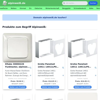 Screenshot alpinweiß.de