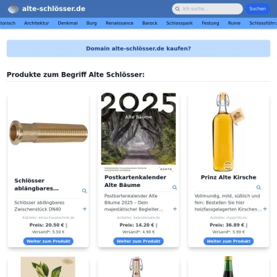 Screenshot alte-schlösser.de