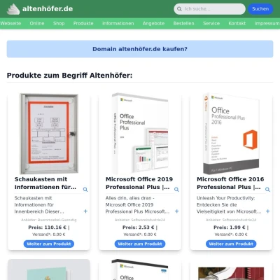 Screenshot altenhöfer.de