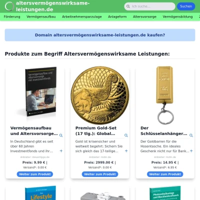 Screenshot altersvermögenswirksame-leistungen.de