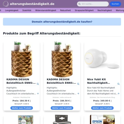 Screenshot alterungsbeständigkeit.de