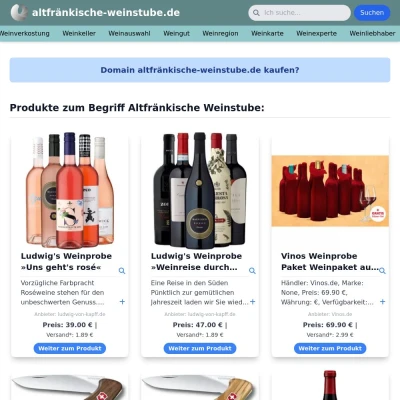 Screenshot altfränkische-weinstube.de