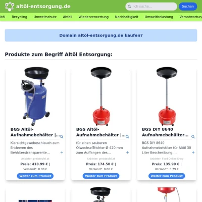 Screenshot altöl-entsorgung.de