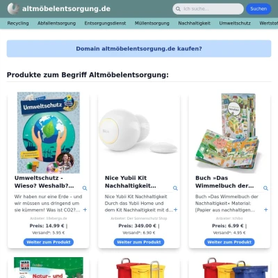 Screenshot altmöbelentsorgung.de