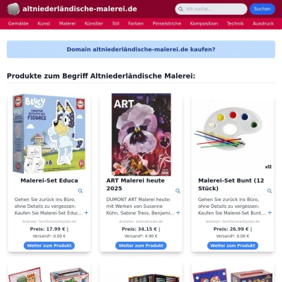 Screenshot altniederländische-malerei.de