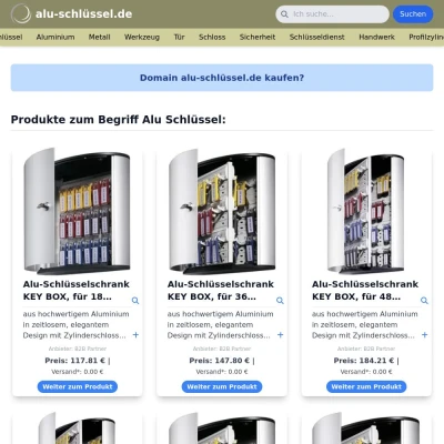 Screenshot alu-schlüssel.de