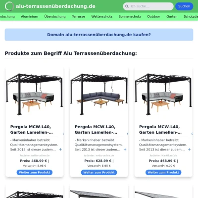 Screenshot alu-terrassenüberdachung.de