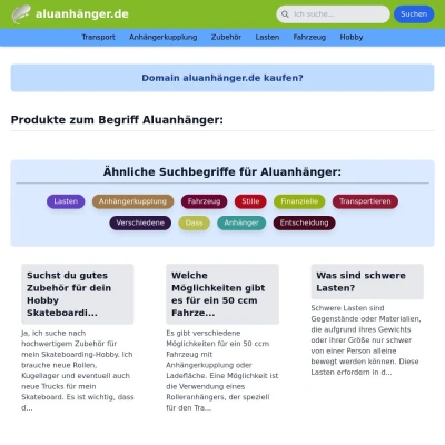 Screenshot aluanhänger.de