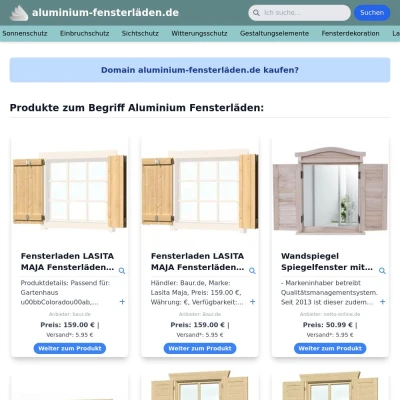 Screenshot aluminium-fensterläden.de