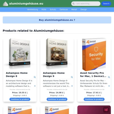 Screenshot aluminiumgehäuse.eu