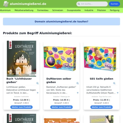 Screenshot aluminiumgießerei.de