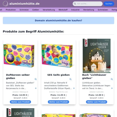 Screenshot aluminiumhütte.de