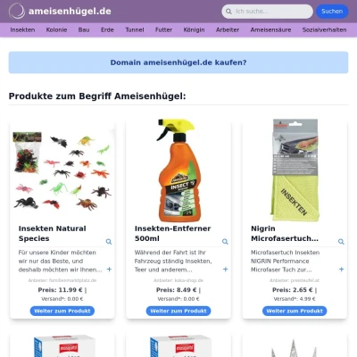 Screenshot ameisenhügel.de