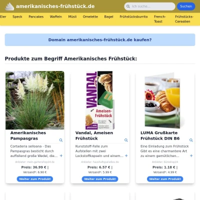 Screenshot amerikanisches-frühstück.de