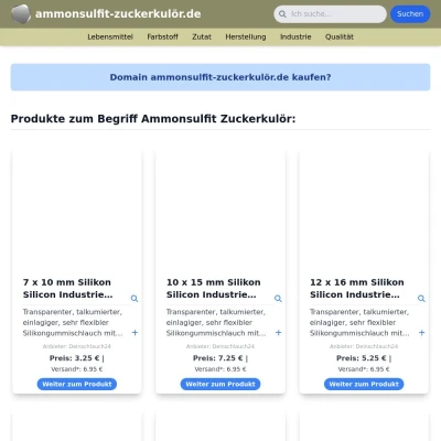 Screenshot ammonsulfit-zuckerkulör.de