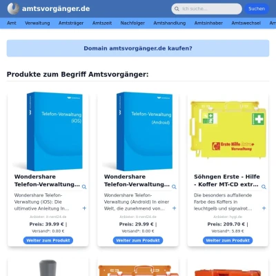 Screenshot amtsvorgänger.de