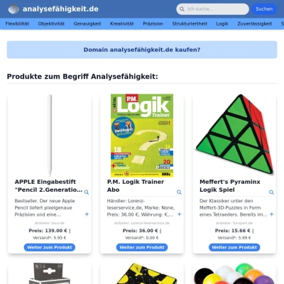 Screenshot analysefähigkeit.de