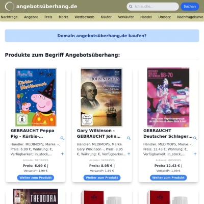 Screenshot angebotsüberhang.de