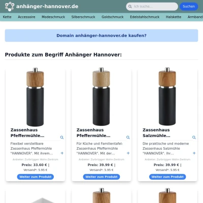 Screenshot anhänger-hannover.de