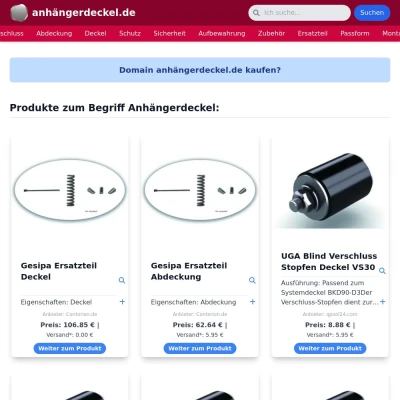 Screenshot anhängerdeckel.de