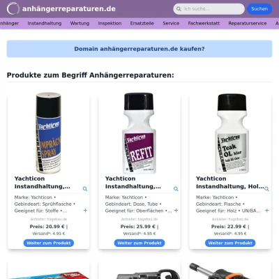 Screenshot anhängerreparaturen.de