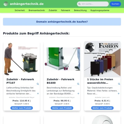 Screenshot anhängertechnik.de