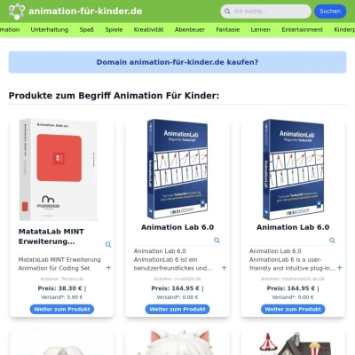 Screenshot animation-für-kinder.de