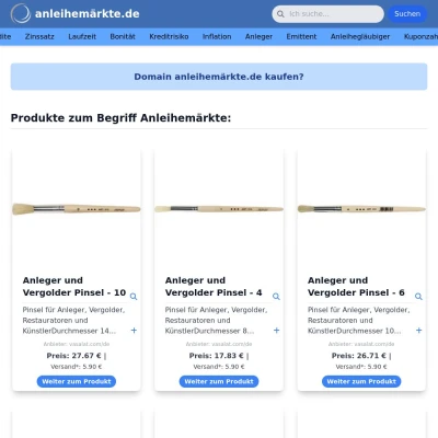 Screenshot anleihemärkte.de