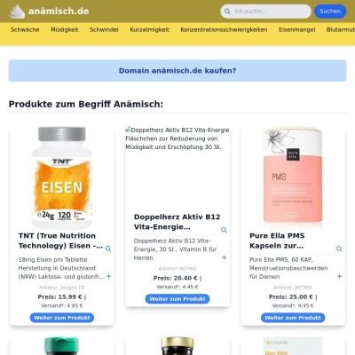 Screenshot anämisch.de
