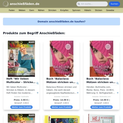 Screenshot anschießfäden.de