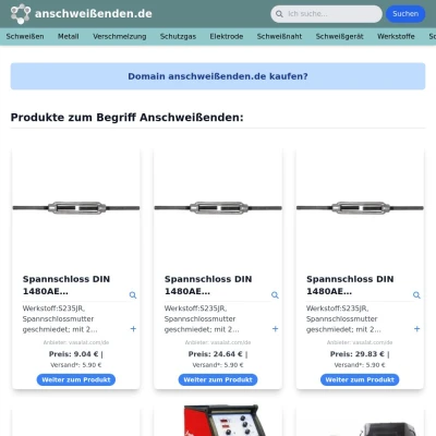 Screenshot anschweißenden.de