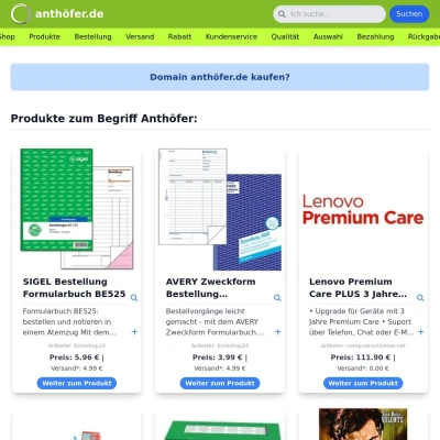 Screenshot anthöfer.de