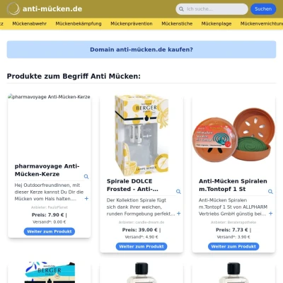 Screenshot anti-mücken.de