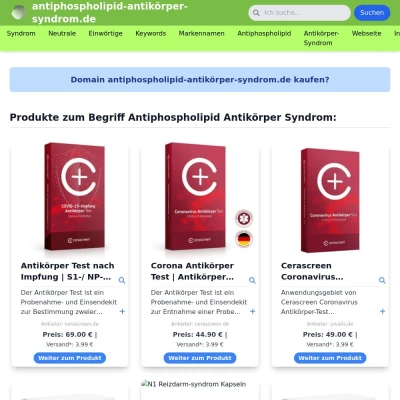 Screenshot antiphospholipid-antikörper-syndrom.de