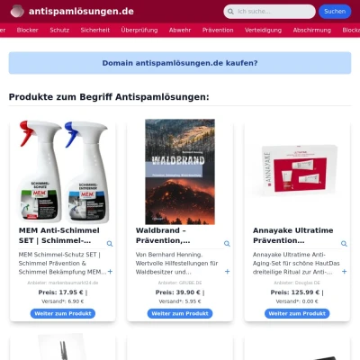 Screenshot antispamlösungen.de