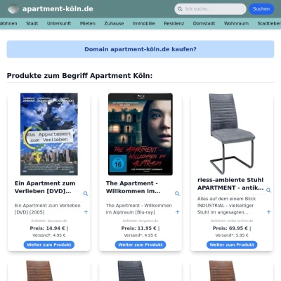 Screenshot apartment-köln.de