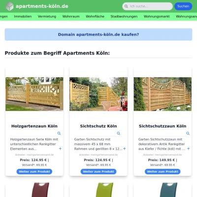 Screenshot apartments-köln.de